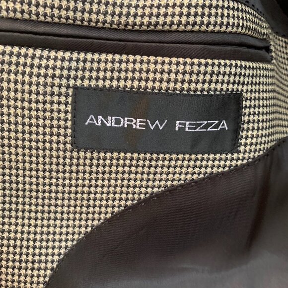 Andrew Fezza 2-Button Wool Plaid Blazer Size 42R Vented - Picture 2 of 3